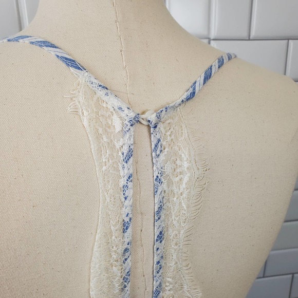 LUSH | BOUTIQUE IVY & LEO STRIPED LACE SUNDRESS SLIP DRESS WOMEN'S LARGE NWT - Picture 8 of 17